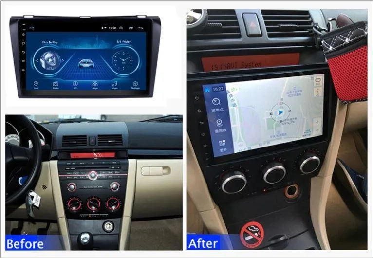 Car Dealz 9" Android 10.0 For Mazda 3 2006-2012 w CAM In Dash Plus OEM Fascia