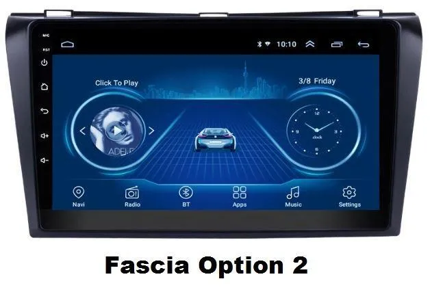 Car Dealz 9" Android 10.0 For Mazda 3 2006-2012 w CAM In Dash Plus OEM Fascia