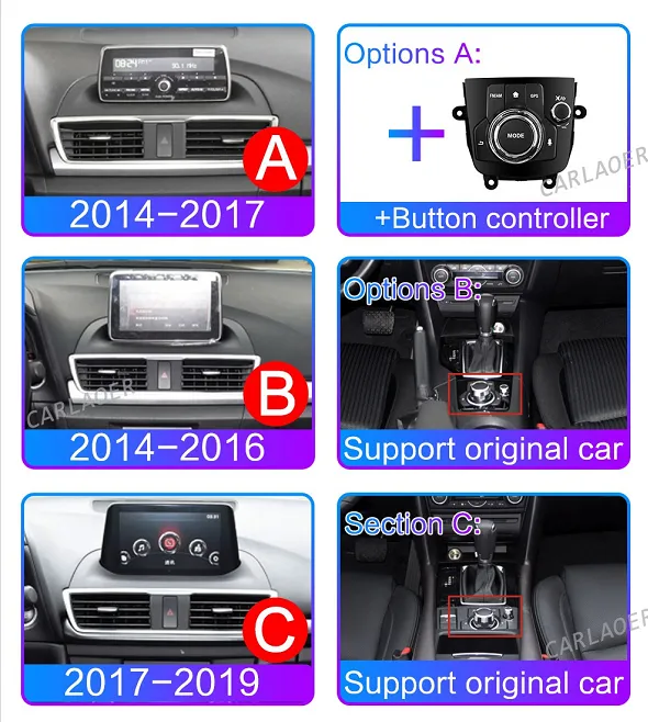 Car Dealz 9" Android 10.0 For Mazda 3 Axeia 2014-2015 w CAM In Dash Plus OEM Fascia