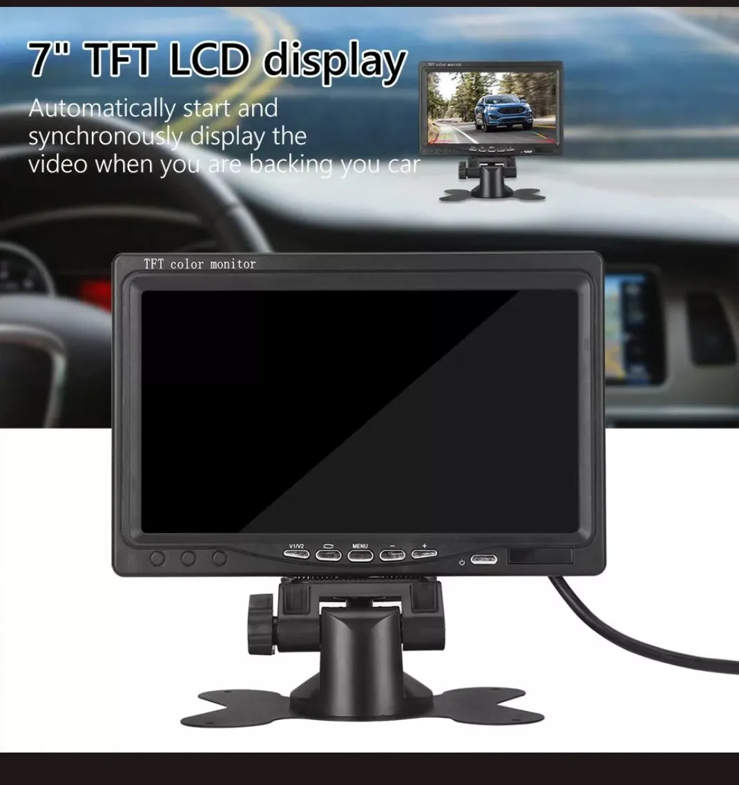 Car Dealz Dual Wired Truck Heavy Duty Rear View Camera with Monitor