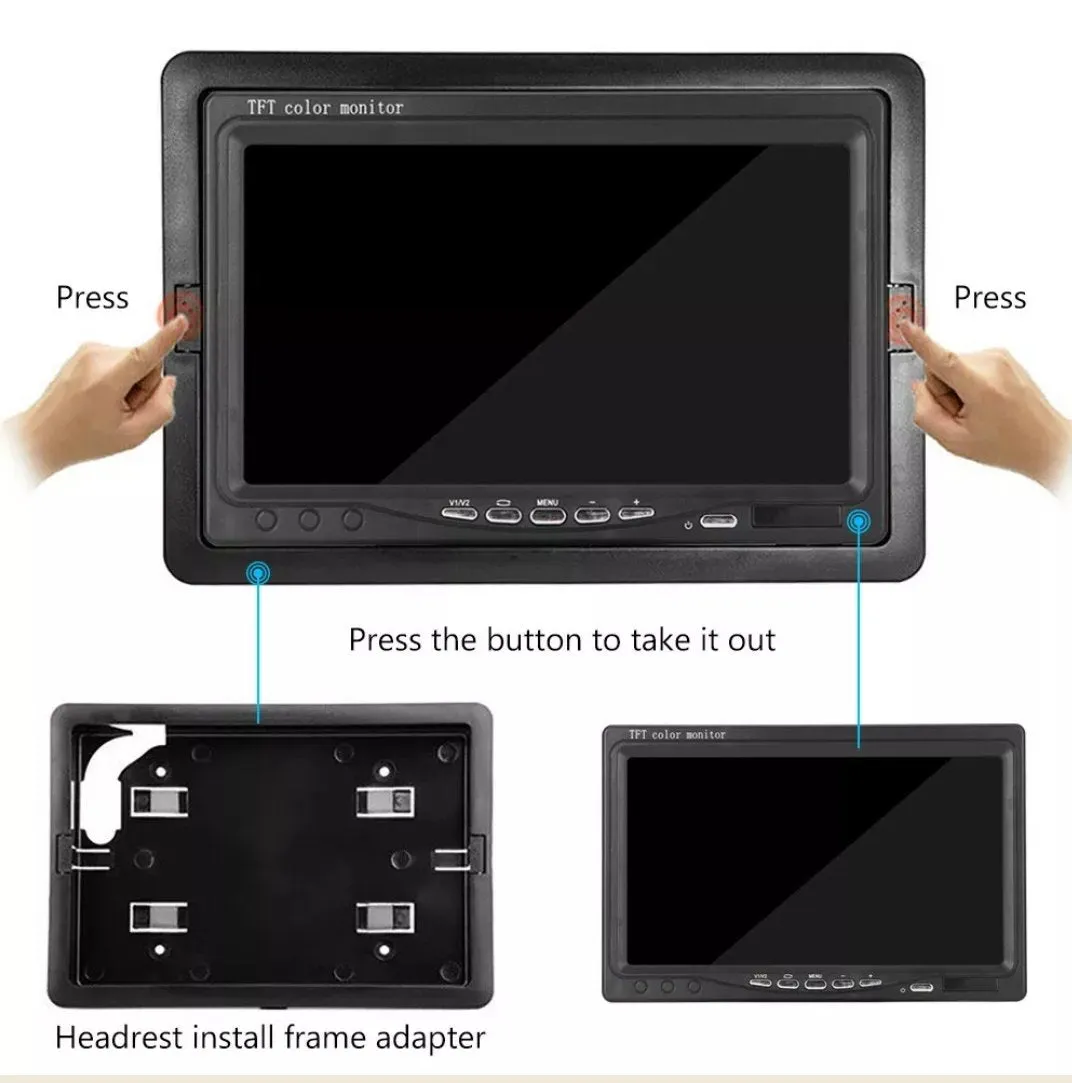 Car Dealz Dual Wired Truck Heavy Duty Rear View Camera with Monitor