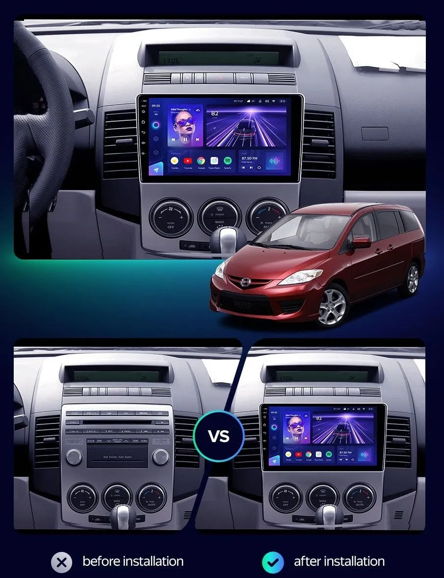Car Dealz Elite 4G Data Model 10.2" Android 12.0 For Mazda 5 2 CR 2005 - 2010 In Dash Plus OEM Fascia