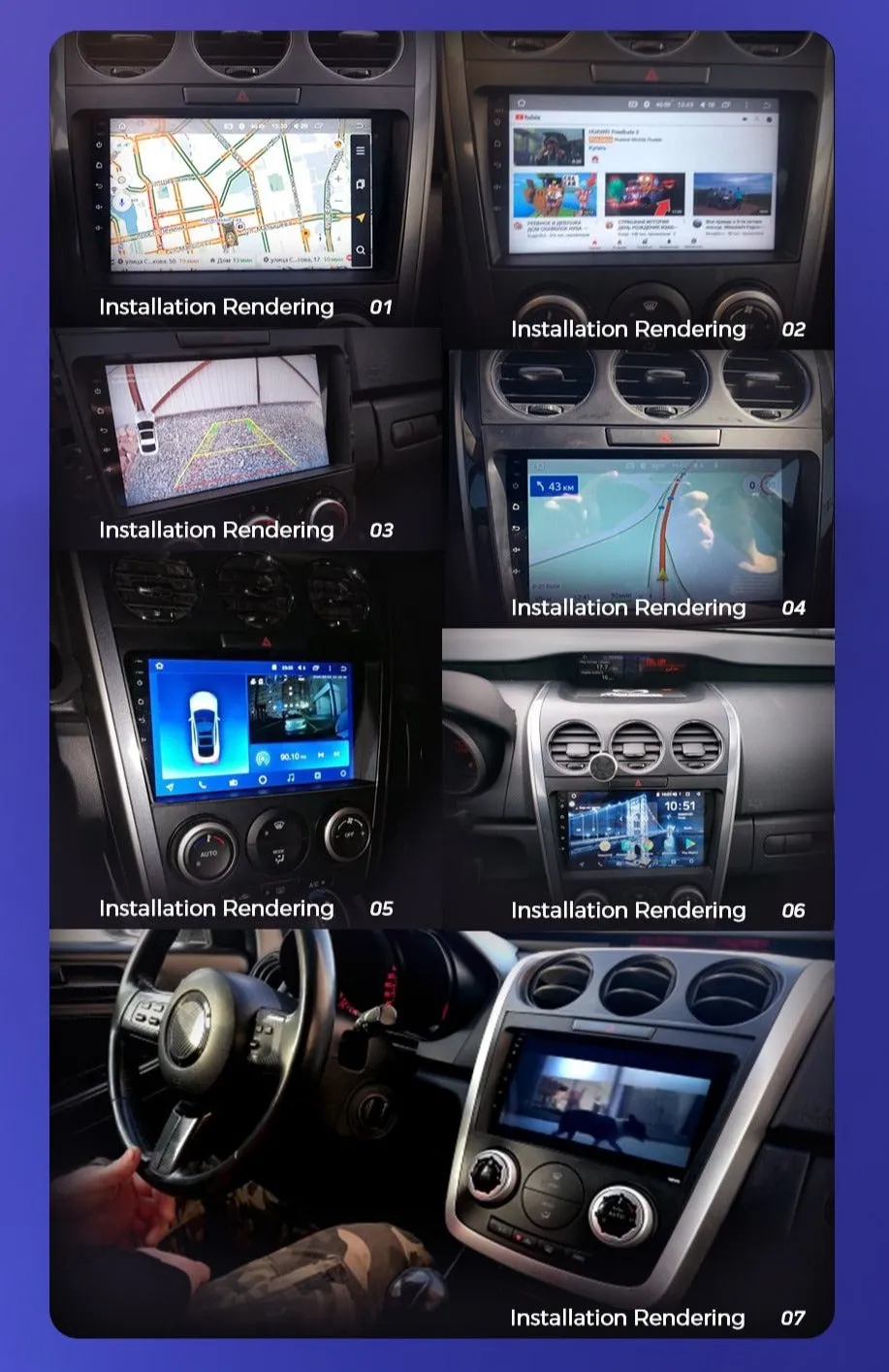 Car Dealz Elite 4G Data Model 10.2" Android 12.0 For Mazda CX7 CX-7 CX 7 ER 2009 - 2012 In Dash Plus OEM Fascia