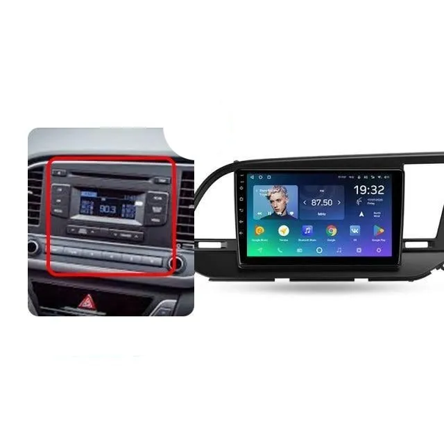 Car Dealz Premium Advanced 4G Data Model 10.2" Android 12.0 For Hyundai Elantra 6 2015-2019 In Dash Plus OEM Fascia