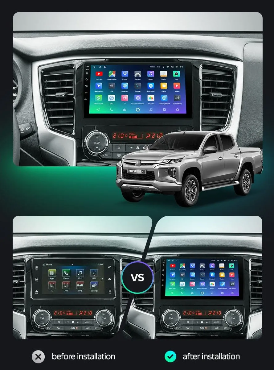 Car Dealz Premium Advanced 4G Data Model 10.2" Android 12.0 For Mitsubishi L200 Triton Challenger 2018 - 2020