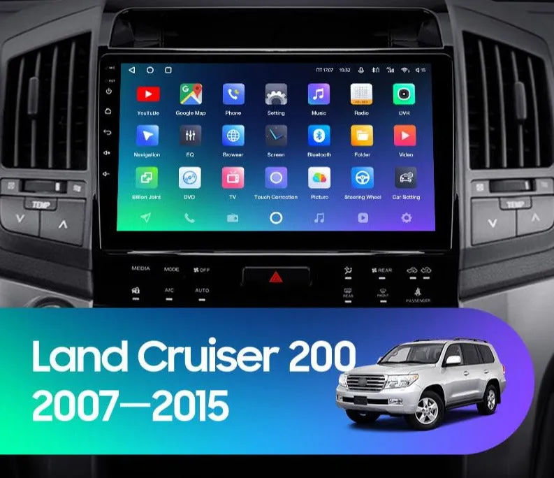 Car Dealz Premium Advanced 4G Data Model 10.2" Android 12.0 For Toyota Land Cruiser 11 200 2007 - 2015