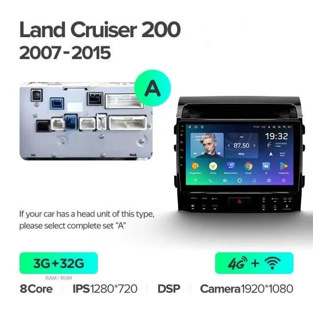 Car Dealz Premium Advanced 4G Data Model 10.2" Android 12.0 For Toyota Land Cruiser 11 200 2007 - 2015