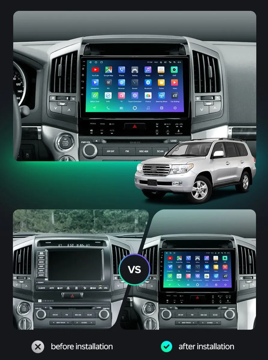 Car Dealz Premium Advanced 4G Data Model 10.2" Android 12.0 For Toyota Land Cruiser 11 200 2007 - 2015