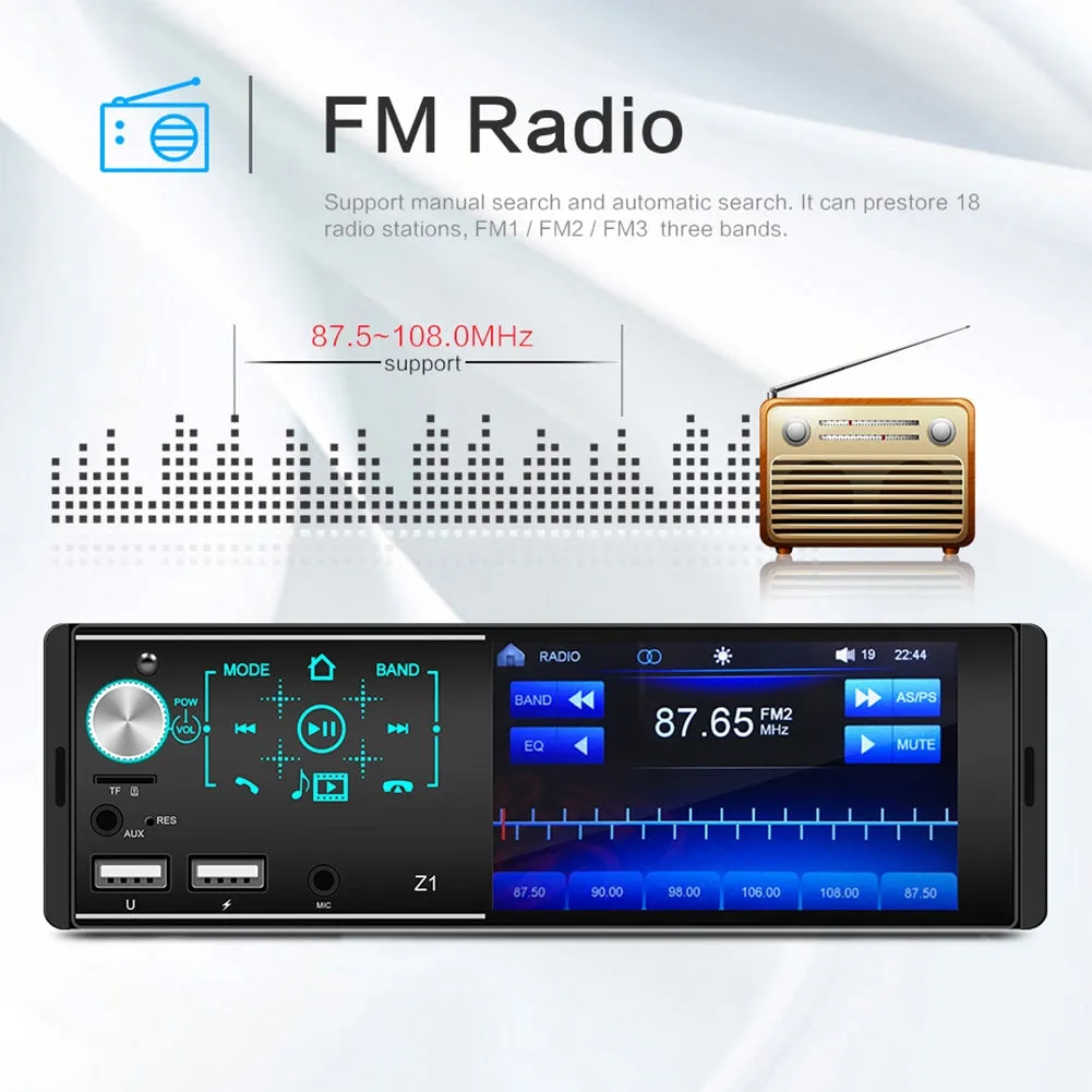 Car Mp5 Player Bluetooth Touch Screen Dual Usb Player Colorful
