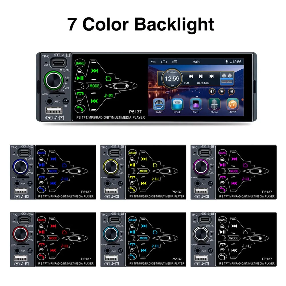 Car Radio 3.8-inch Ips Full Touch-screen Mp5 Player Pm3 Bluetooth