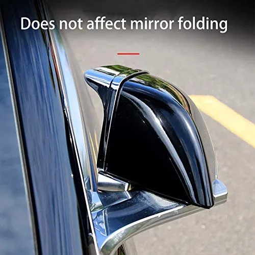 Car Rearview Mirror Cover Side for Tesla Model 3 Accessories Rain Guard Shield Rear View Mirror Guard Cover Trims ABS Car Exterior Accessory 2pcs (Bright carbon fiber)