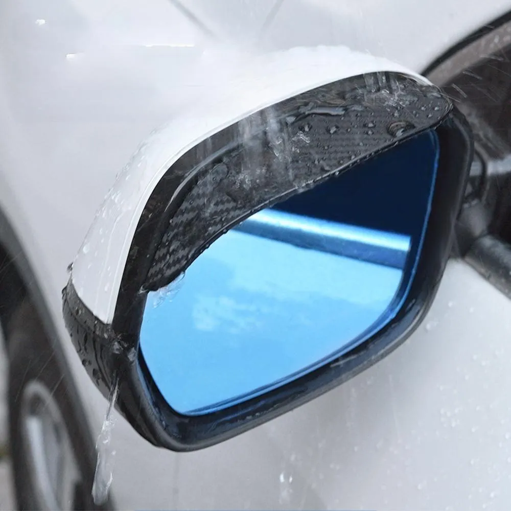 Carbon Fiber Rearview Mirror Rain Visor – Sleek Sunshade Cover for Clear Vision and Ultimate Car Mirror Protection