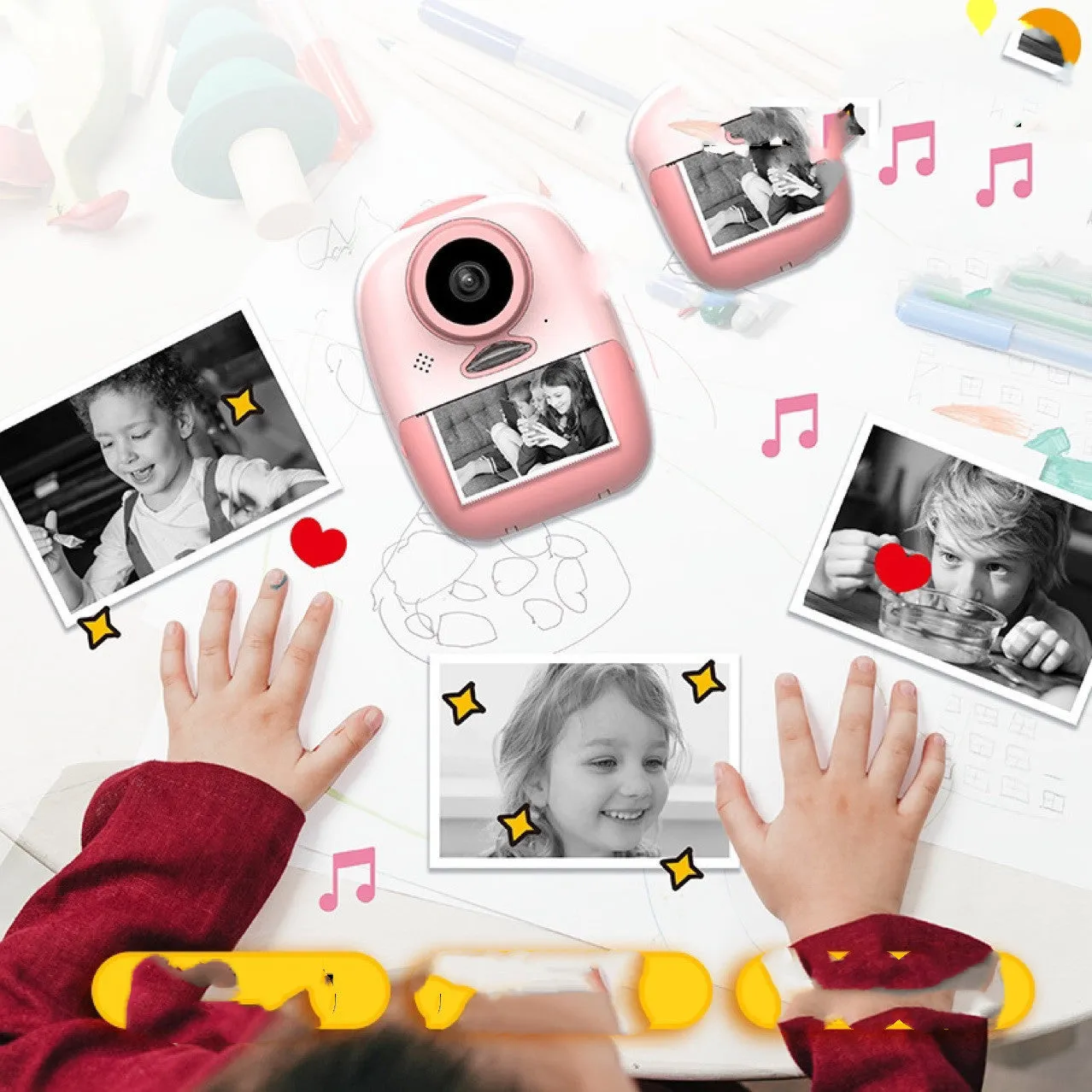 Children's  Print Digital Camera Mini SLR Dual Lens Sports Photography