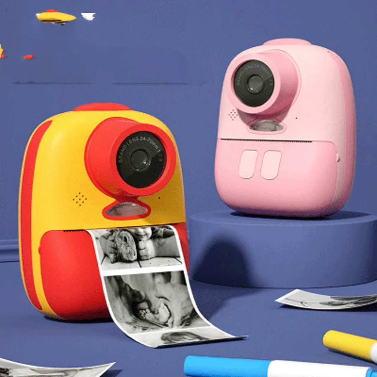 Children's  Print Digital Camera Mini SLR Dual Lens Sports Photography