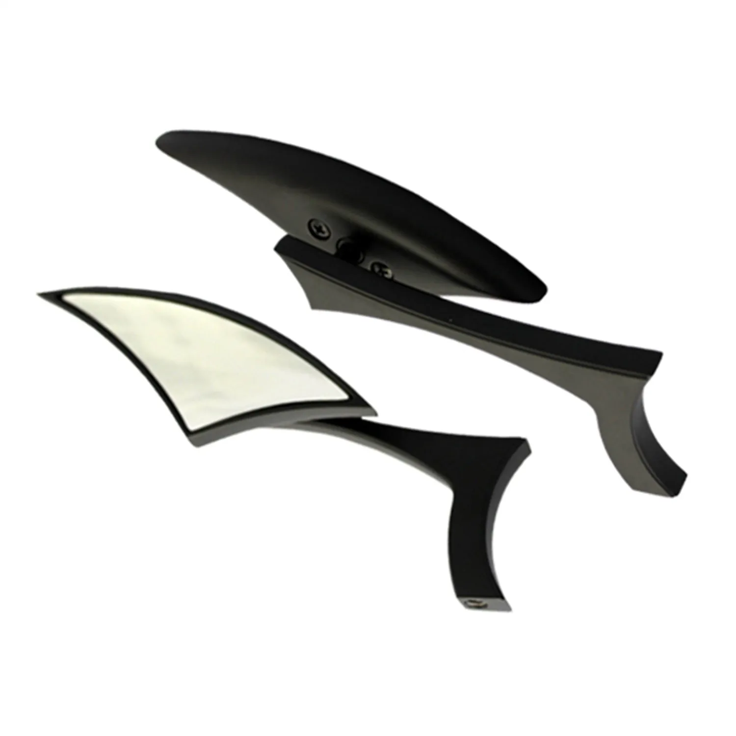 Cipa USA 01924 Motorcycle Modern Line Mirror Kit; Black [Left And Right Side];