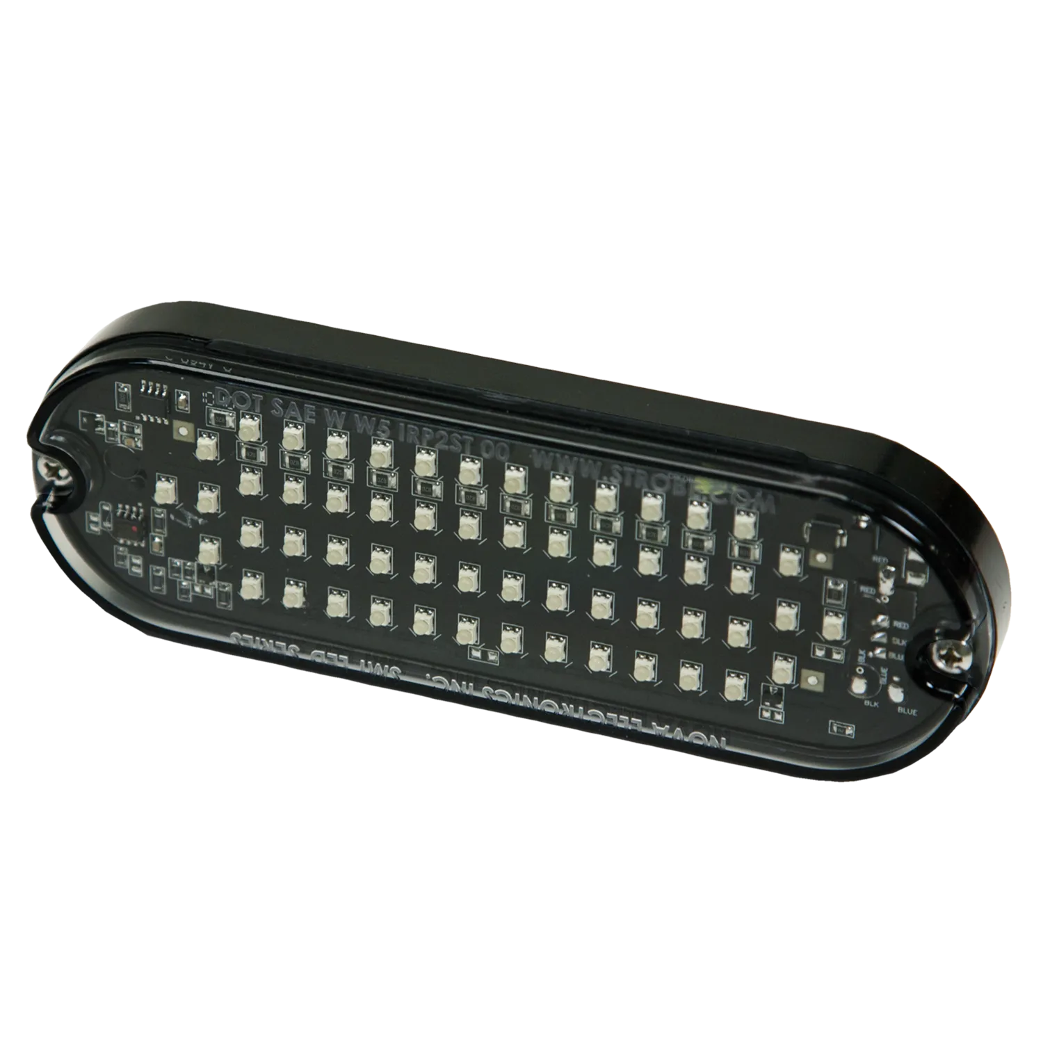 ECO 3920R ECCO Directional 56 LED Light (7.5" Oval, Red, Grommet)