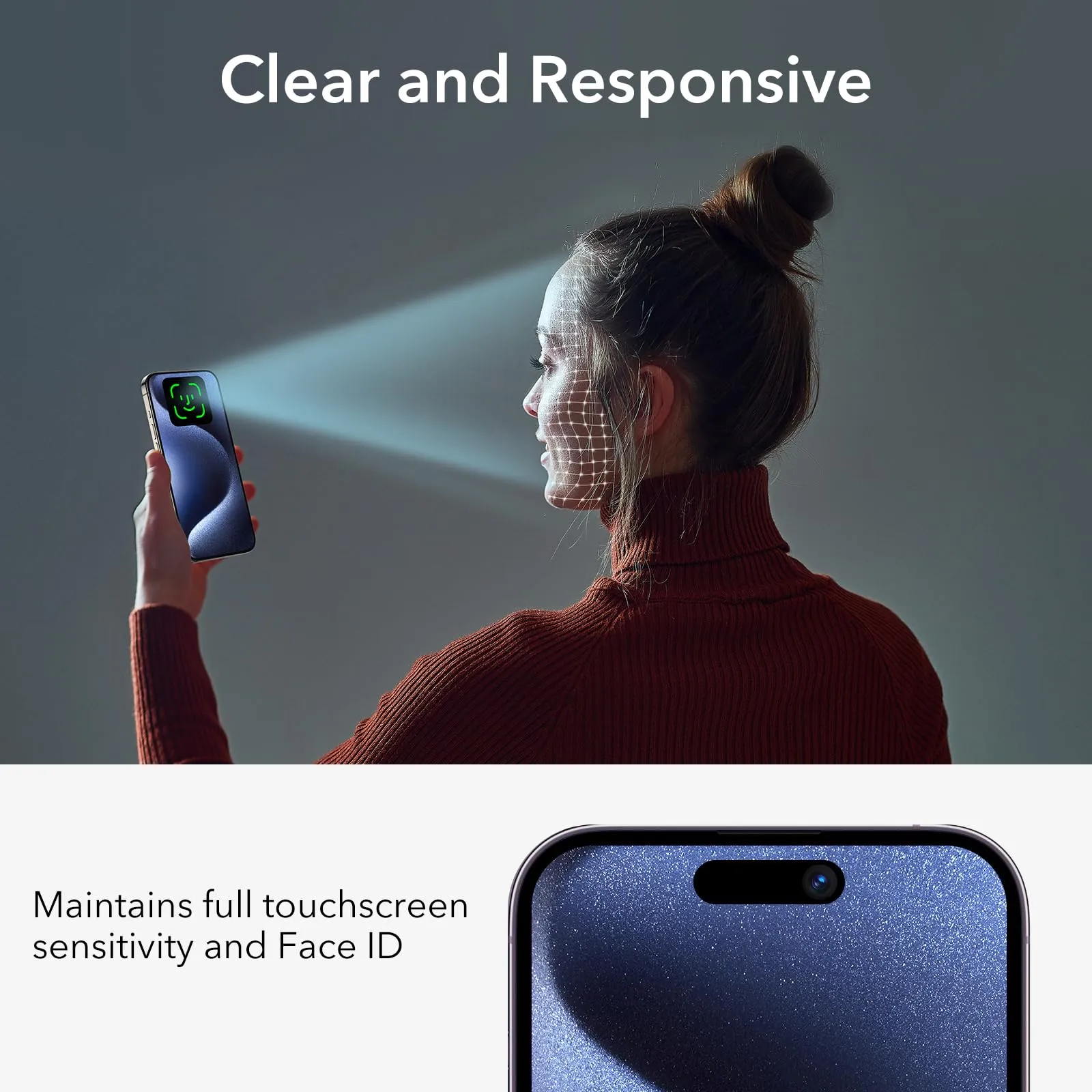 ESR for iPhone 15 Pro Max Privacy Screen Protector Set, 3-Pack, Anti-spy Tempered-Glass, Micro-curved Edges, Case Friendly