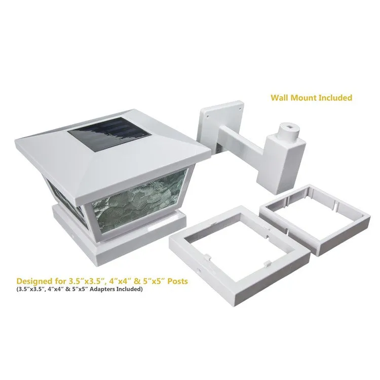 Fairmount 5" x 5"/4" x 4"/3.5" x 3.5" Solar Post Cap - White 2-Pack