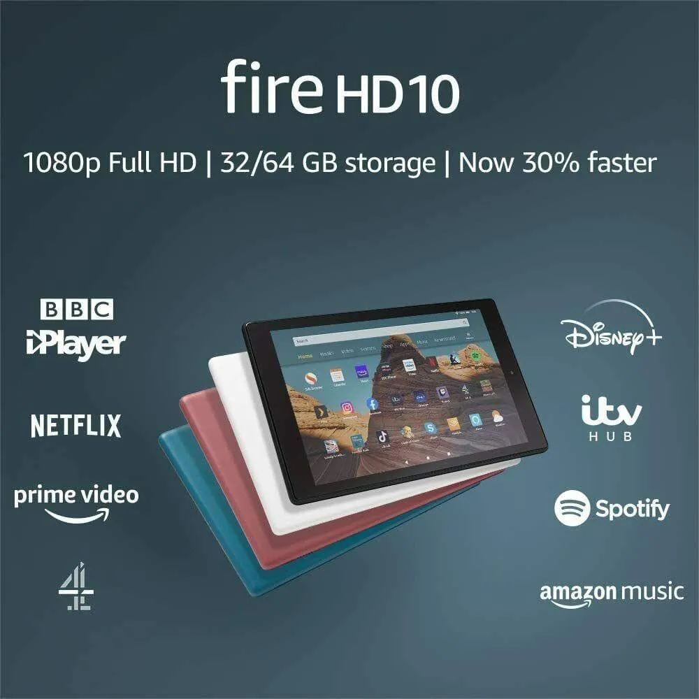 Fire HD 10 Tablet | 10.1" 1080p Full HD display, 64 GB White