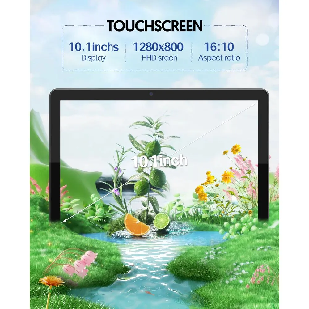 Fitifun M10 10" Tablet Android 13 Tablets 7GB 64GB 1TB Expand, Allwinner 8-Core CPU,5G Wifi,2 8MP Camera