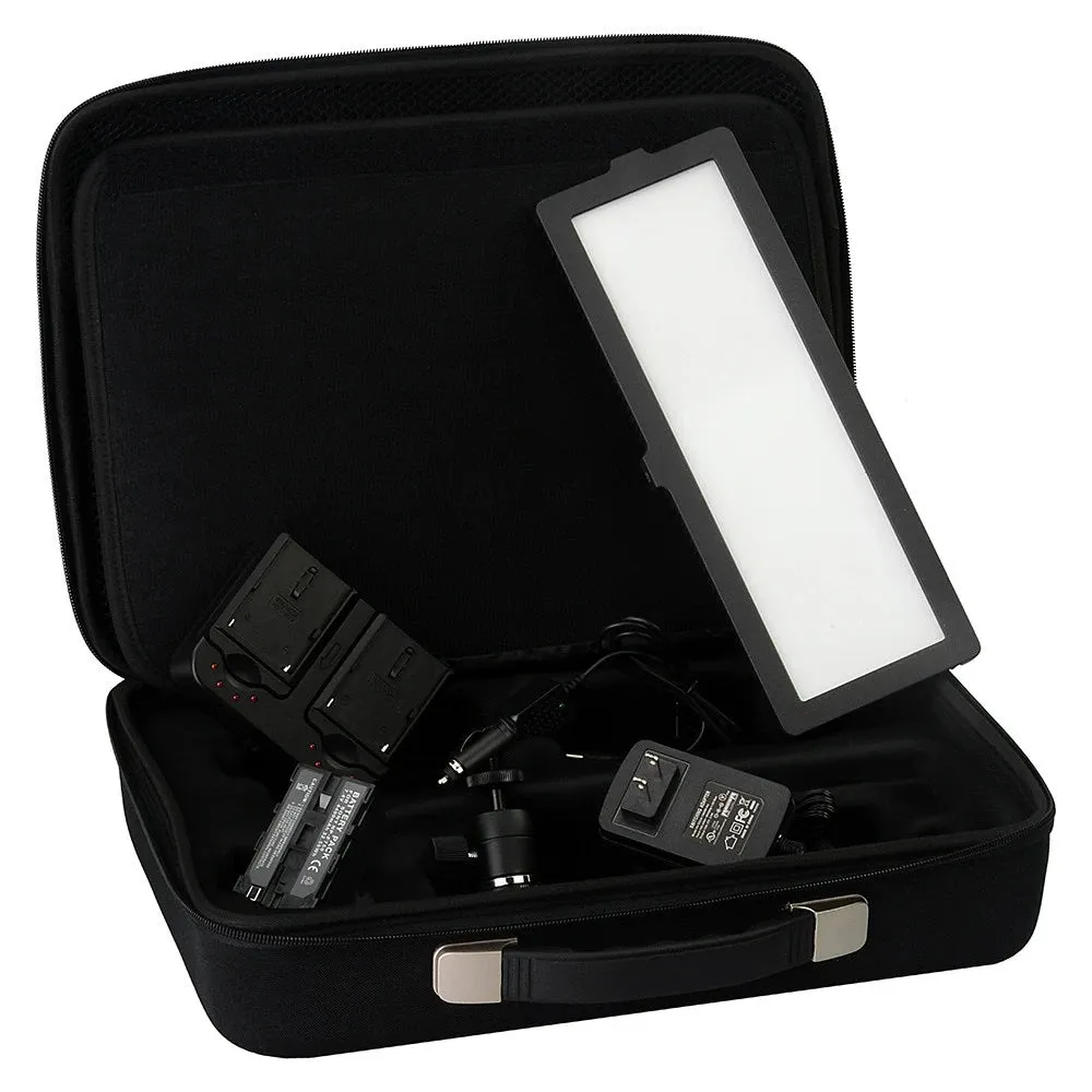 Fotodiox Pro FlapJack LED C-218AS Edge Light - 4x11in Long Rectangle Ultra-Thin, Ultrabright, Dual Color LED Photo/Video Light Kit
