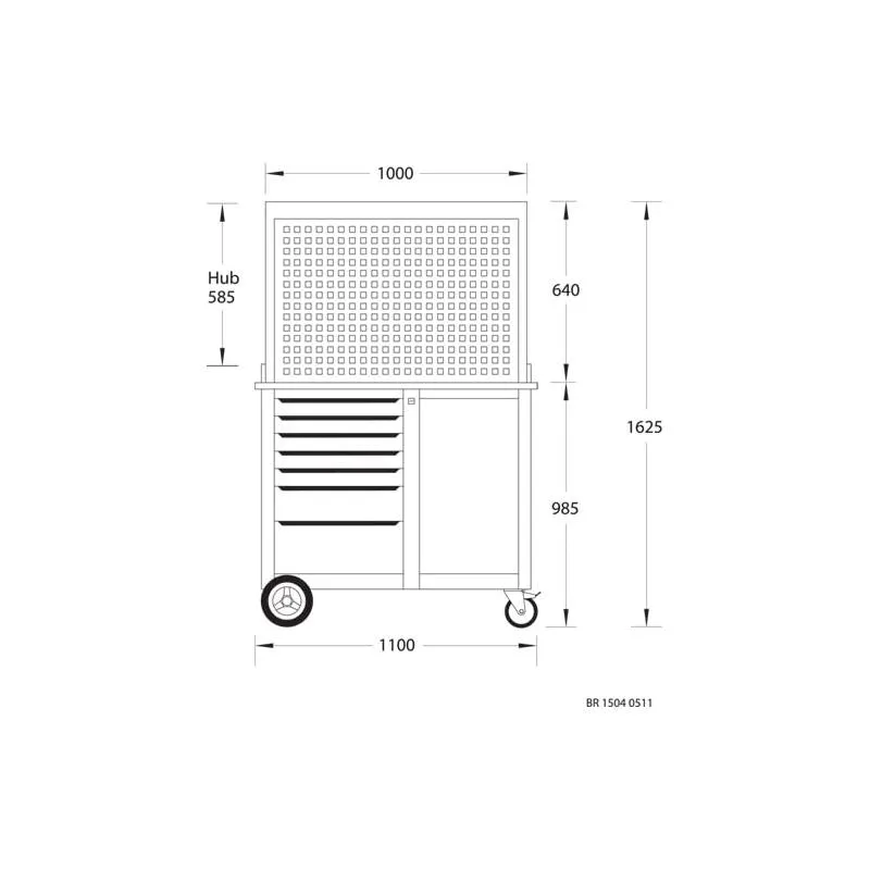 Gedore 6624450 Workbench With Rear Panel