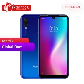 Global Rom Xiaomi Redmi 7 3GB RAM 32GB ROM Snapdragon 632 Octa Core 12MP Dual Camera 6.26" HD Mobile Phone 4000mAh Large Battery