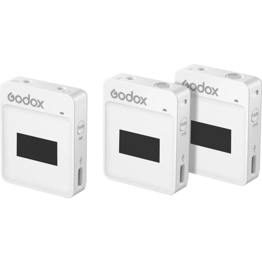 Godox MoveLink II M2 Compact 2-Person Wireless Microphone System for Cameras & Smartphones with 3.5mm (2.4 GHz)