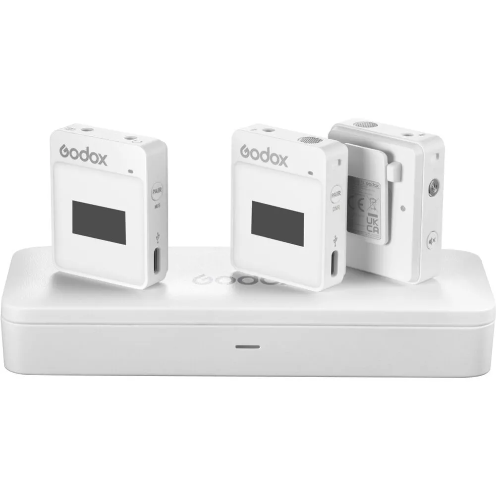 Godox MoveLink II M2 Compact 2-Person Wireless Microphone System for Cameras & Smartphones with 3.5mm (2.4 GHz)