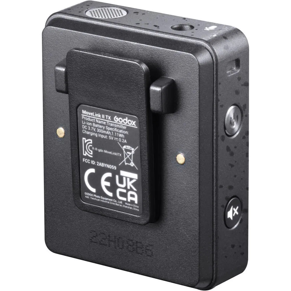Godox MoveLink II M2 Compact 2-Person Wireless Microphone System for Cameras & Smartphones with 3.5mm (2.4 GHz)