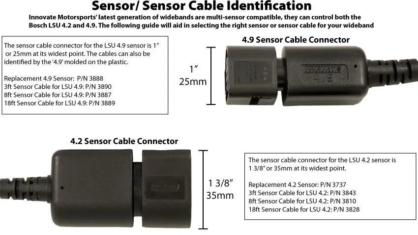 Innovate Motorsports Sensor Cable: 8 ft. (for LSU4.9) - 3887