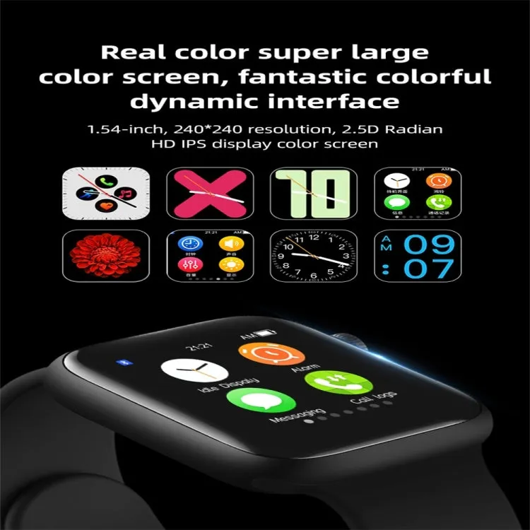 LD5 Smart Watch with 1.54" Color Display, IP67 Waterproof, Bluetooth Connectivity, Heart Rate & Blood Pressure Monitoring, Sleep Tracking