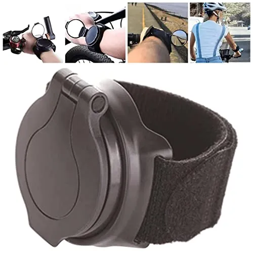 LICHTS Bicycle Wrist Band Rear View Mirror Portable Adjustable Rearview Mirror