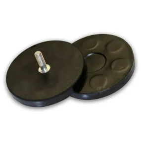 Male Thread Neodymium Pot Magnet - Diameter 66mm x 8mm with 15mm Boss and Rubber Case