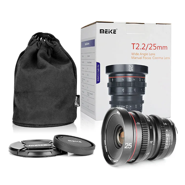 MEIKE 25mm T2.2 Manual Focus Cinema Prime Lens MFT Mount