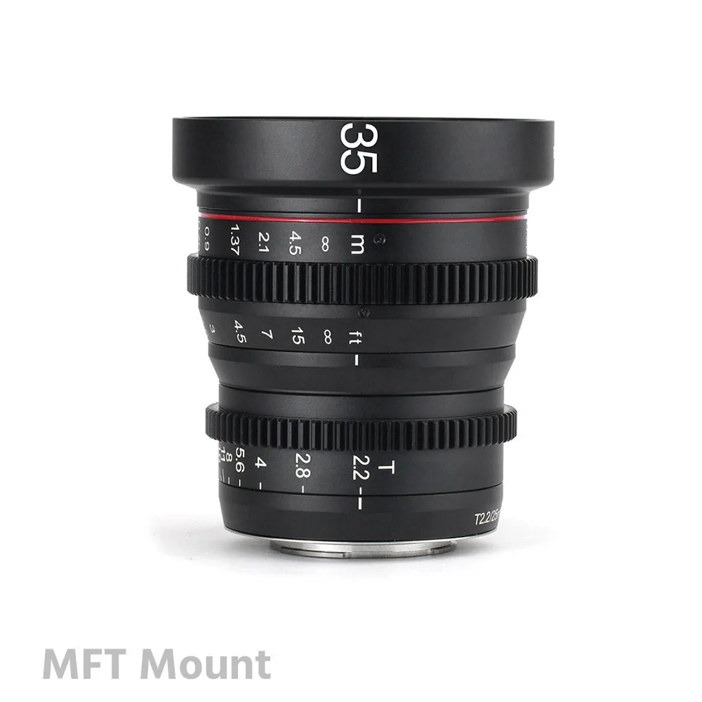 MEIKE 35mm T2.2 Manual Focus Cinema Prime Lens MFT Mount