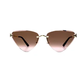 Metal Sunglass Gold With Brown - CCT0399S002