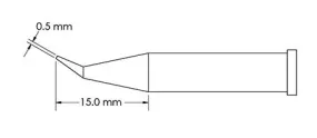 Metcal GT6-CN1505R Bent Conical Reach Solder Tip, 0.5 x 15mm