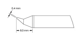 Metcal GTC-CN0004R Bent Conical Solder Cartridge, 0.4 x 8.0mm