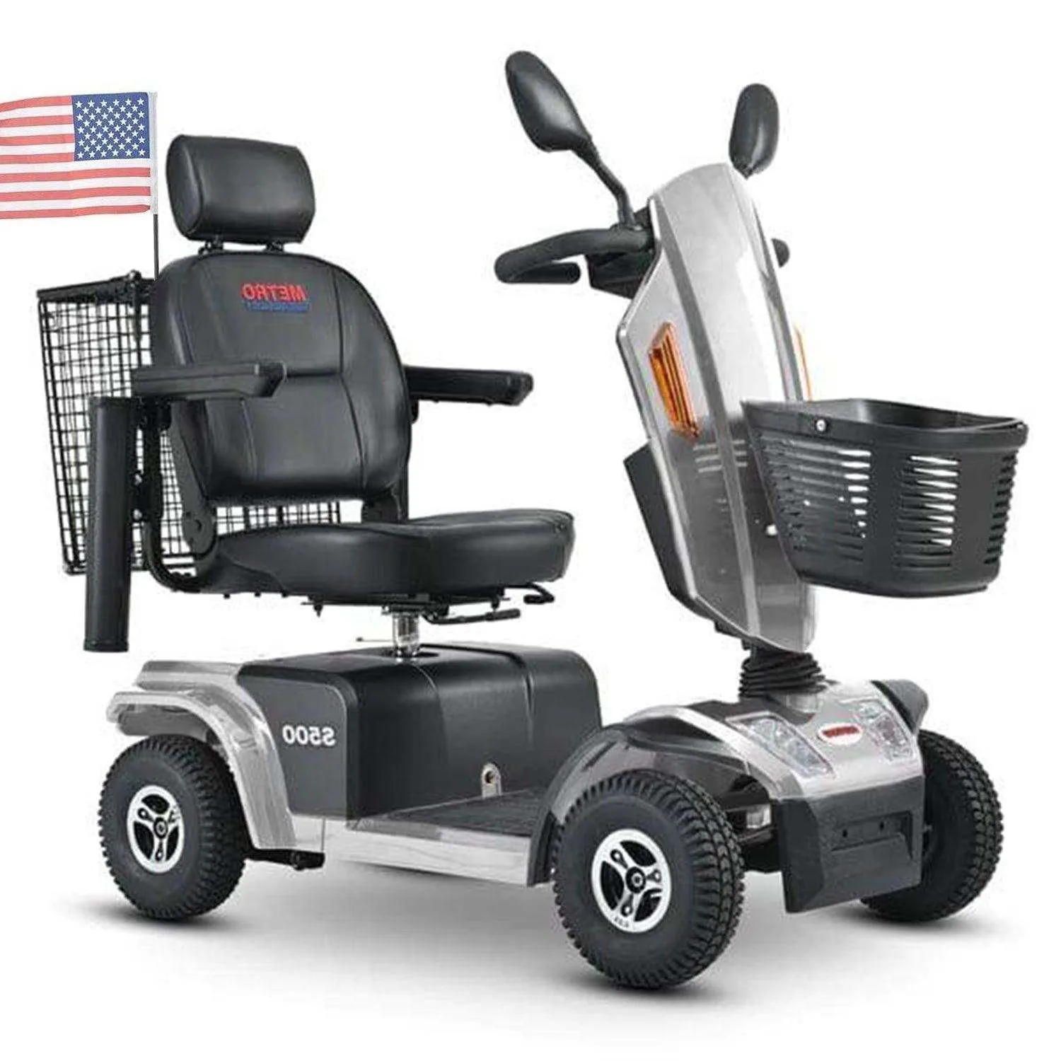 Metro Mobility S500 Series 4-Wheel Heavy Duty Travel Mobility Scooter
