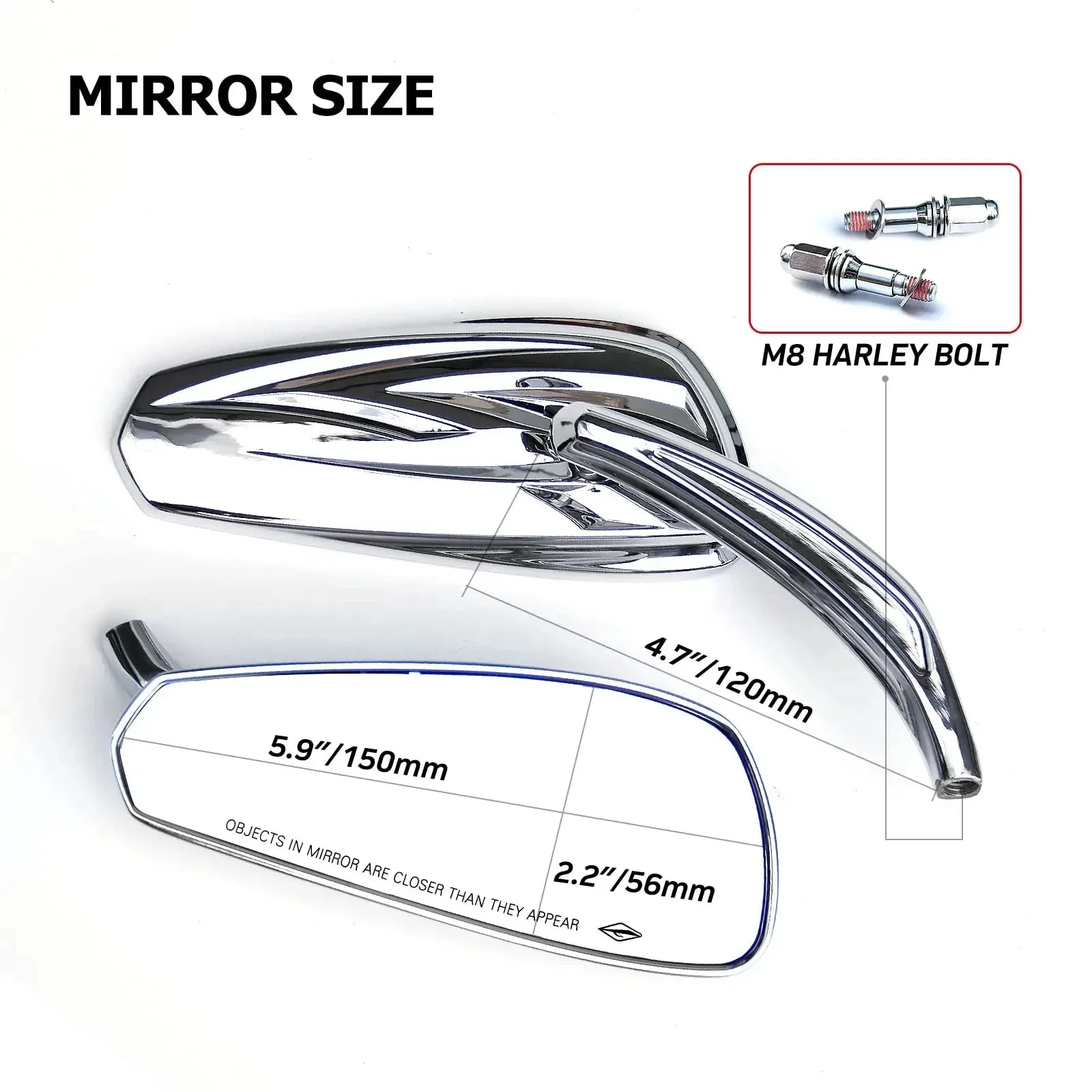 Motorcycle Rear View Mirror Motorbike Side Rearview Mirrors For Harley Davidson For Sportster Iron 883 Street Glide Rider