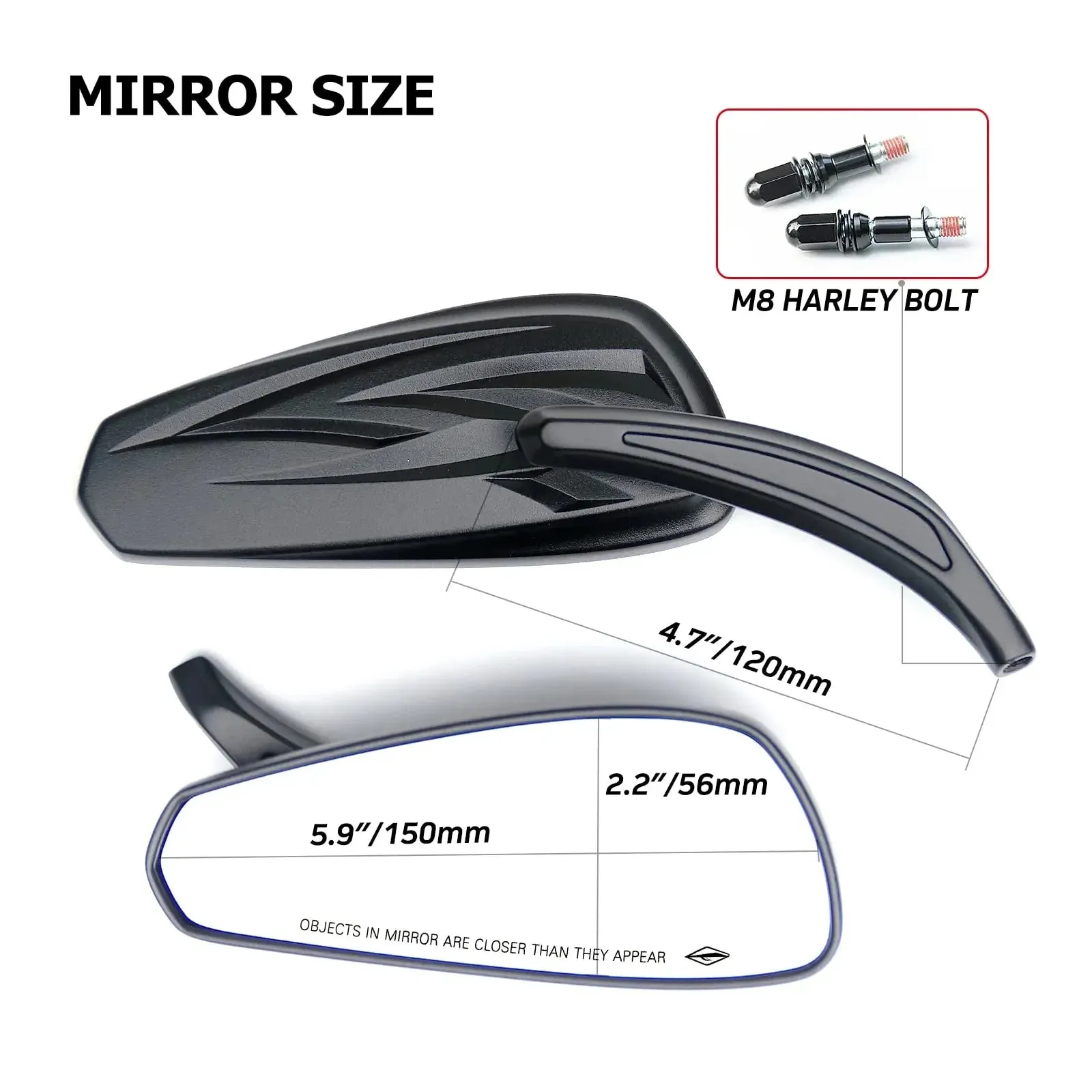 Motorcycle Rear View Mirror Motorbike Side Rearview Mirrors For Harley Davidson For Sportster Iron 883 Street Glide Rider
