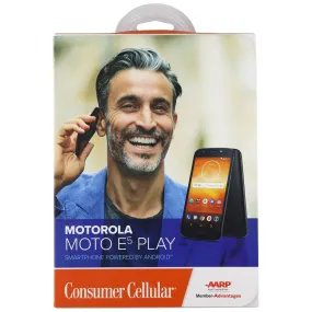 Motorola Moto E5 Play (5.2-inch) (XT1921-2) Consumer Cellular PP - 16GB/Black