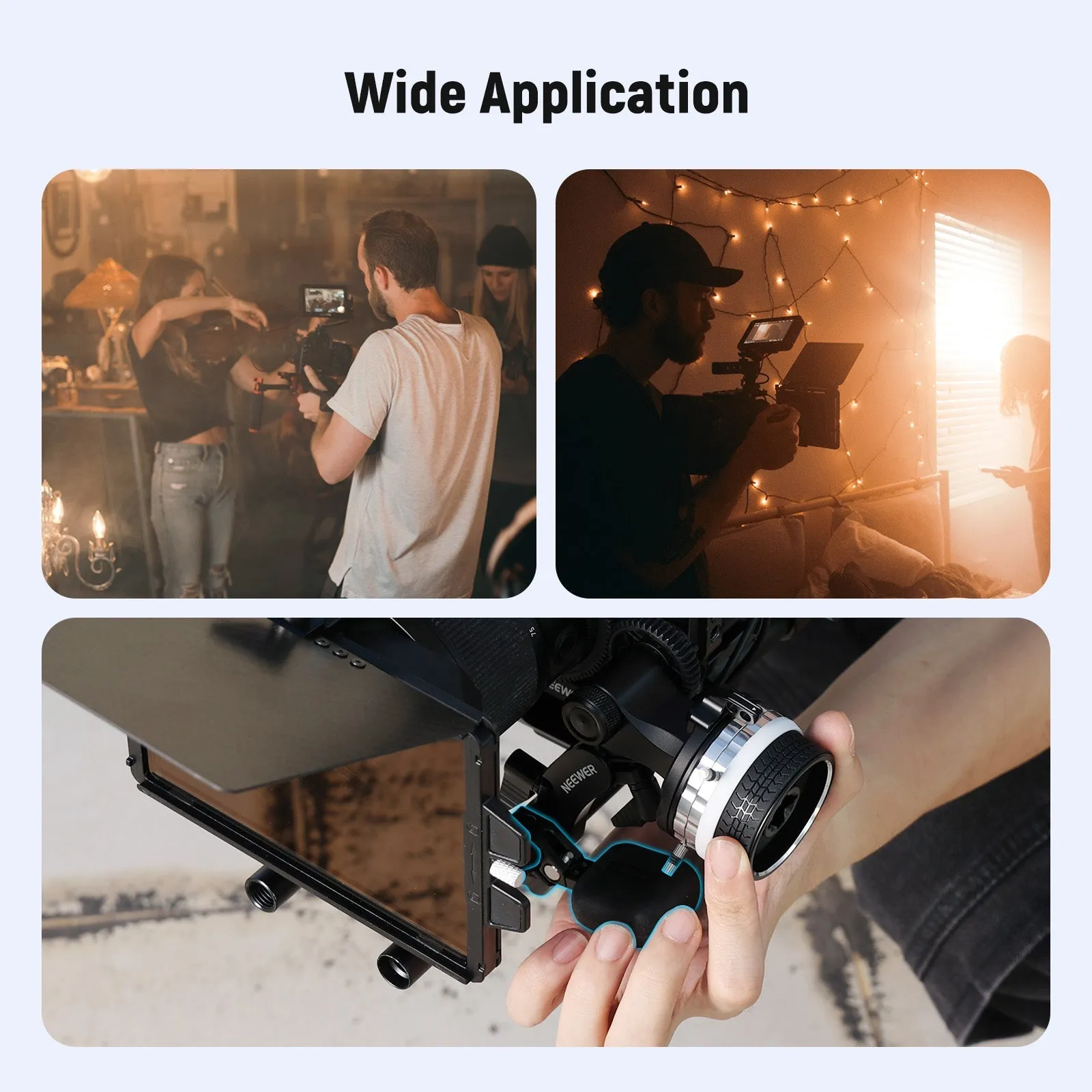 NEEWER PG010 Palm Support with 15mm Rod Clamp for Mini Follow Focus