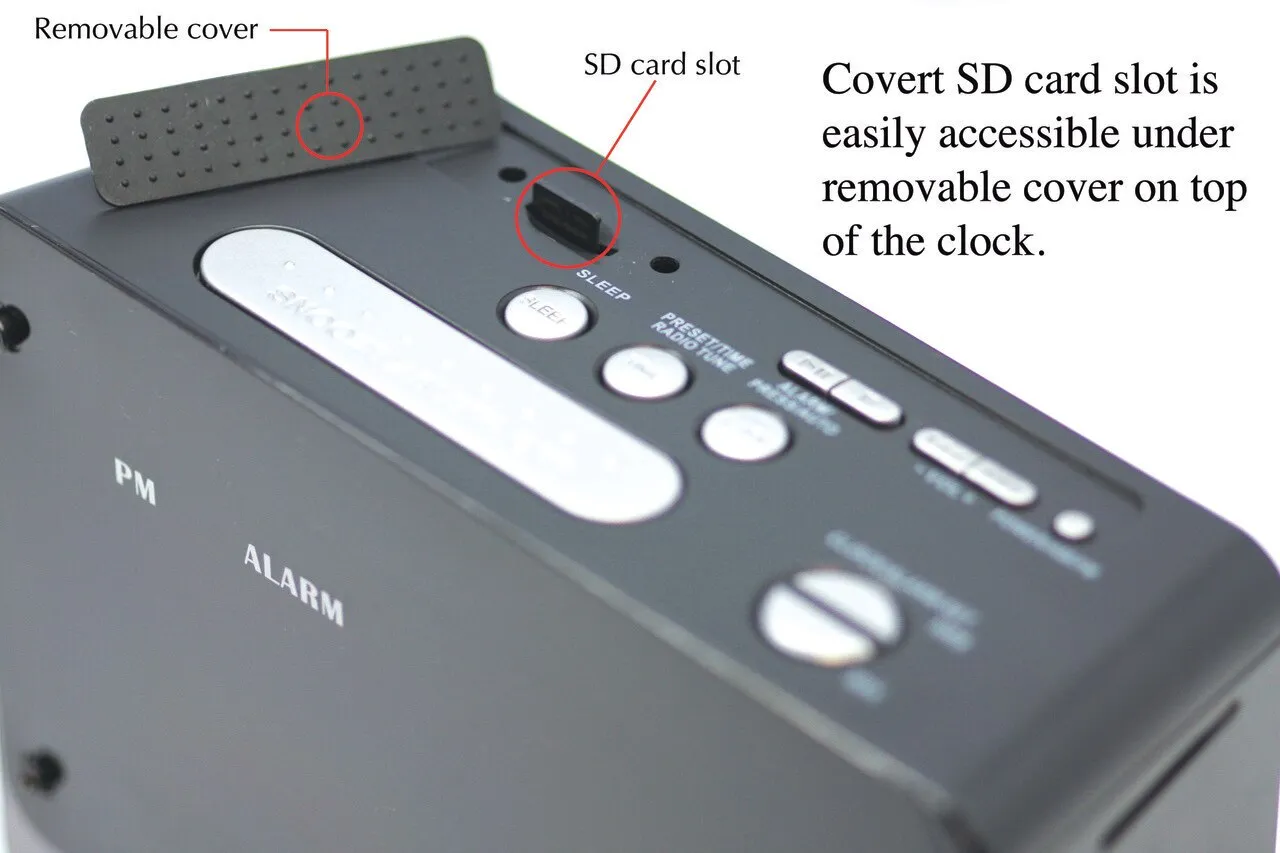 Night Vision Clock Radio 4K Hidden Camera DVR