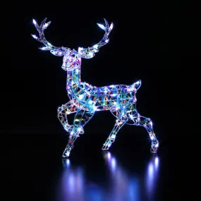 Noma Iridescent Stag with 60 White LEDs 52cm