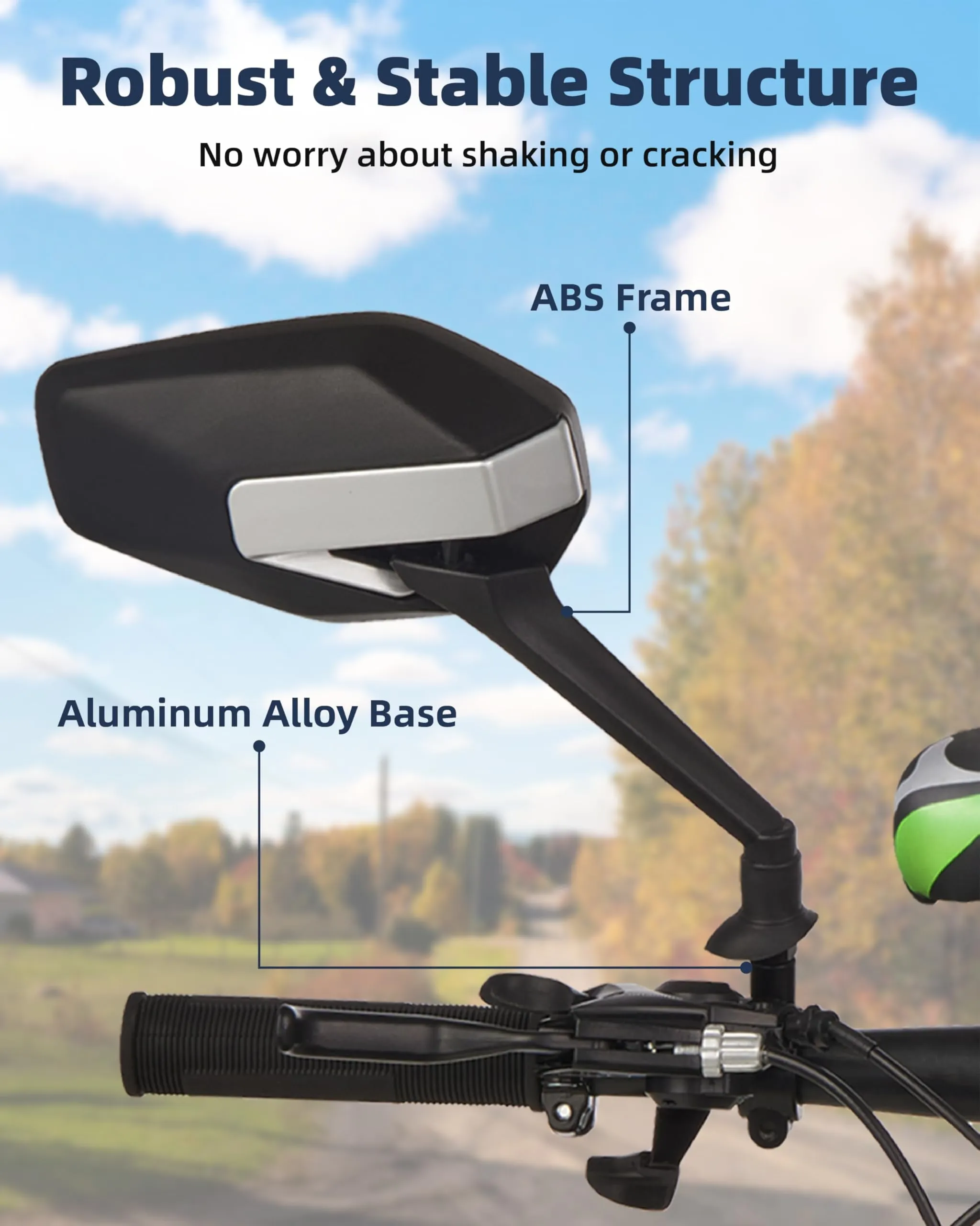 Octa Bike Mirrors (2 pcs ) - Ebike safety mirrors L/R