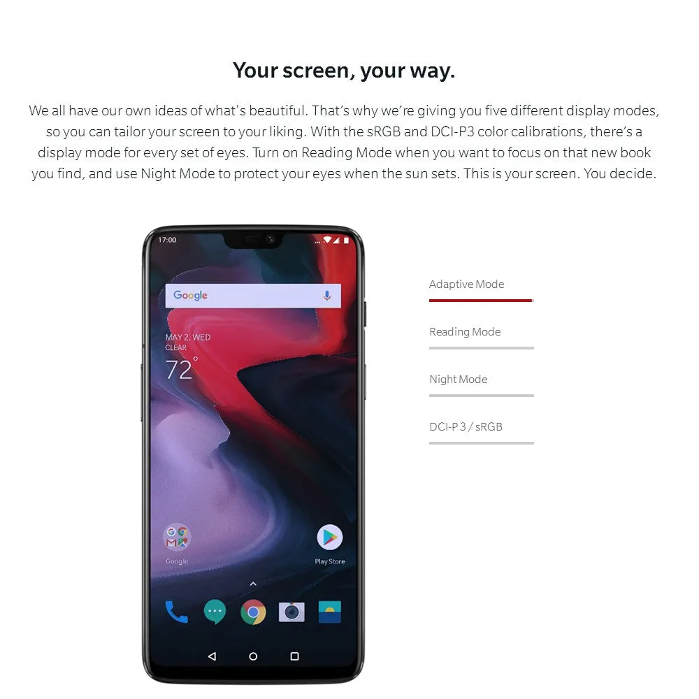 Original OnePlus 6 6.28-inch Notch Display 8GB 256GB Snapdragon Dual Camera Face Unlock Smartphone