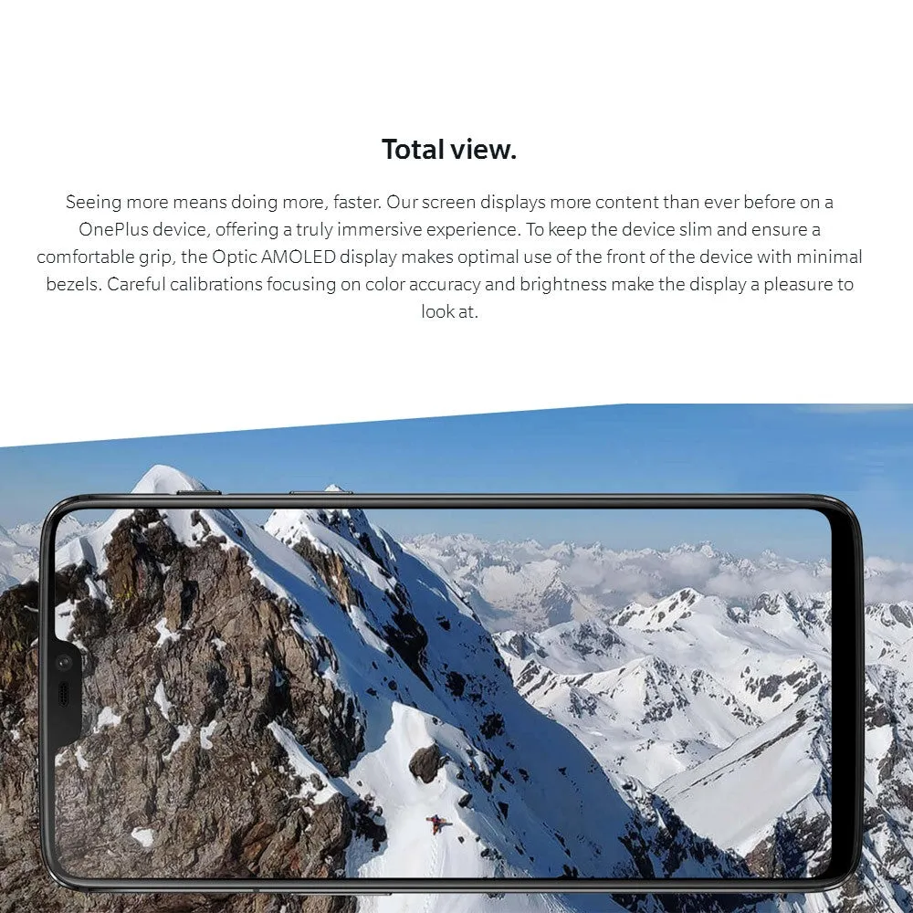 Original OnePlus 6 6.28-inch Notch Display 8GB 256GB Snapdragon Dual Camera Face Unlock Smartphone