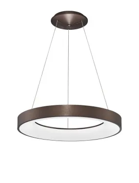 RAN Brushed Coffee Aluminium & Acrylic Dimmable Warm Light Ring Pendant Large - ID 10420